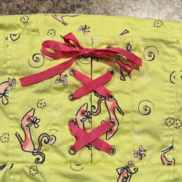 Yuka Resort Dress Strapless Cottage Coquette Retro Fairy Kawaii Green Pink 10 - Picture 3 of 5